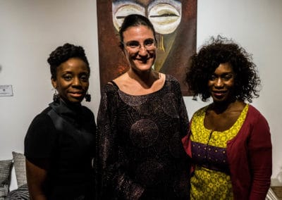 Aline Delhaye de Muntu World avec Fatoumata Fathy Sidibé et Diba du restaurant Kobo
